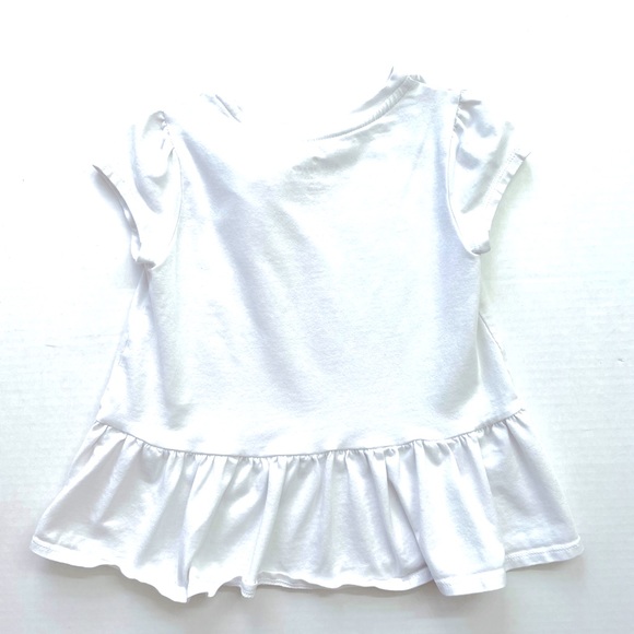 Kate Spade Flower Pom Short-Sleeved Top, Size 4Y - Picture 3 of 4